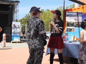 Chinese girl asking for a Navy snapshot